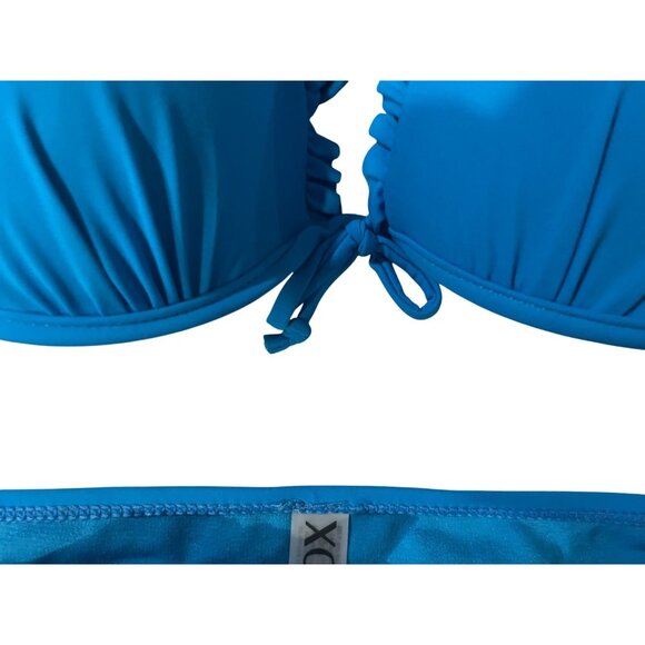 XOXO Blue Ruffled Bikini Set Size L - Picture 9 of 16